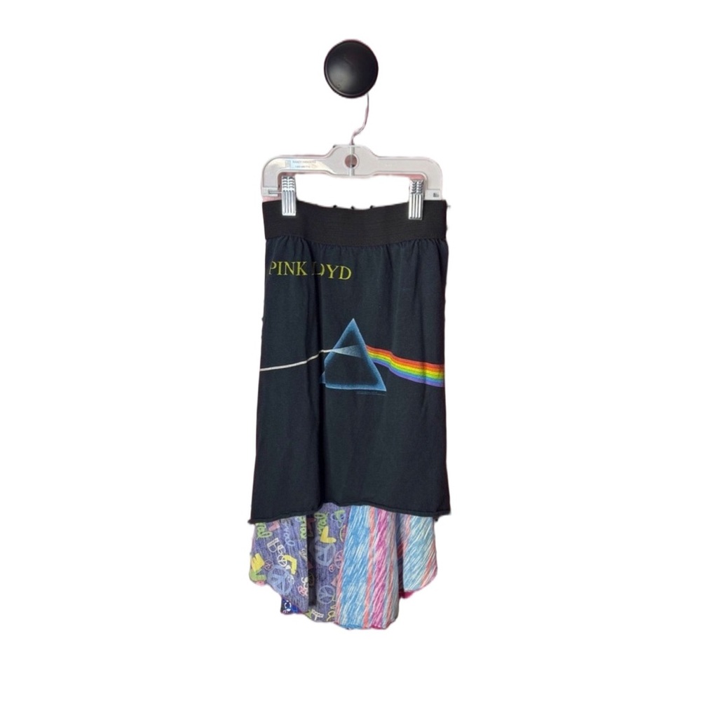 Pink Floyd Up-Cycled High Low Cotton Skirt. Great Condition. Size 8 - Picture 2 of 7